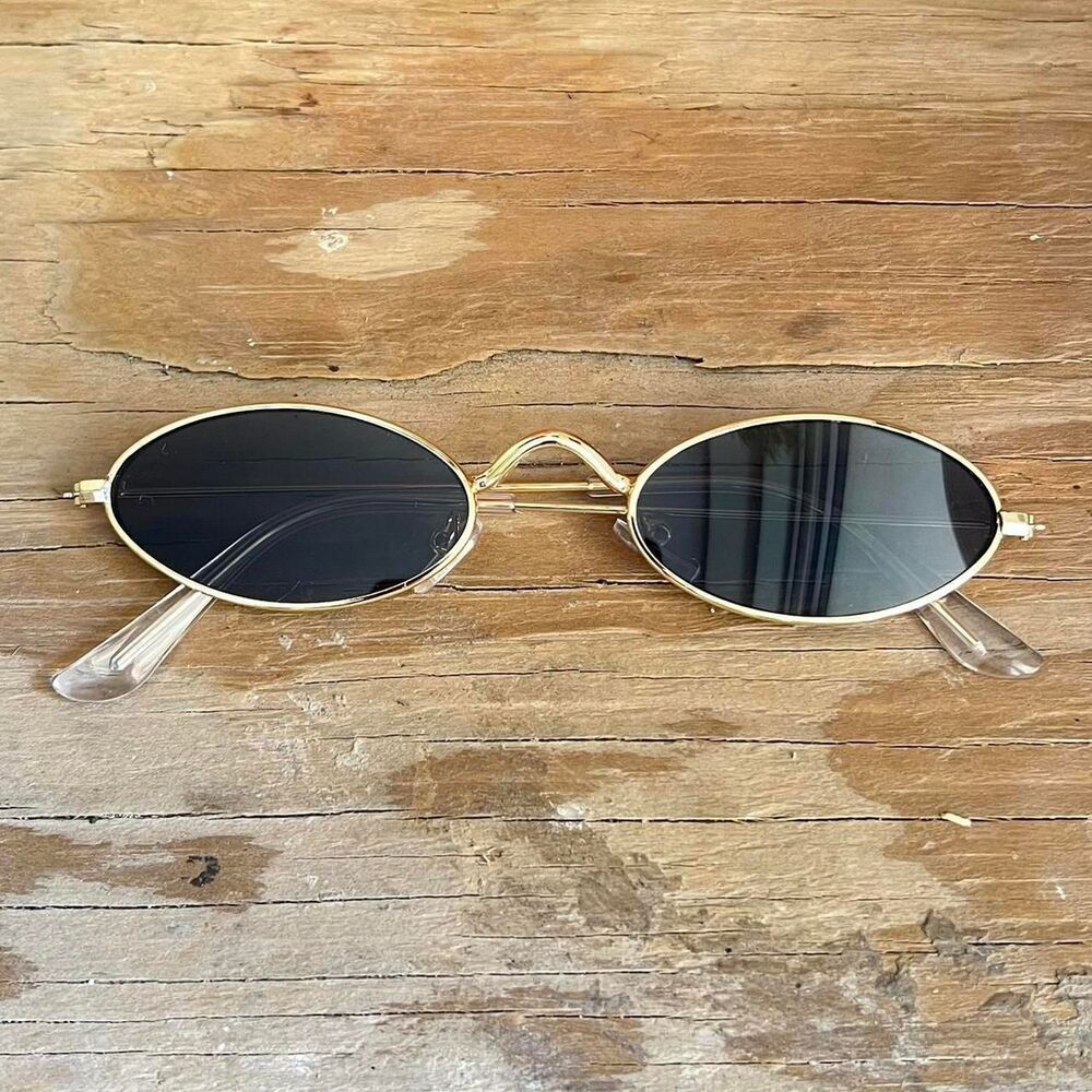 Unbranded Women's Gold and Black Sunglasses